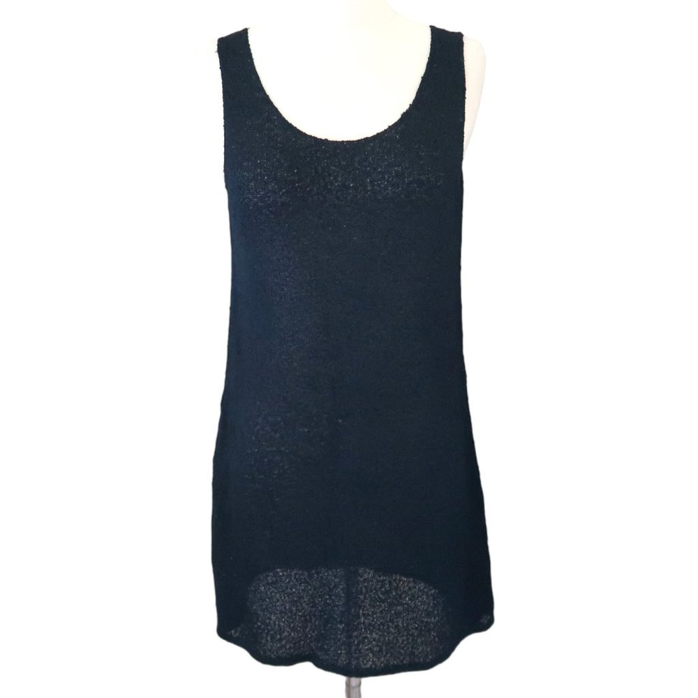 HARARI Scoop neck sleveless sweater tunic sz M